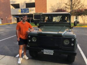 Jacks beloved Land rover Defender in the USA
