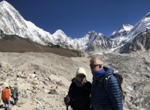John and His wife at base camp of Everest