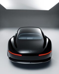 Mercedes-Benz Vision Iconic electric concept car rear end, a future asset for luxury finance