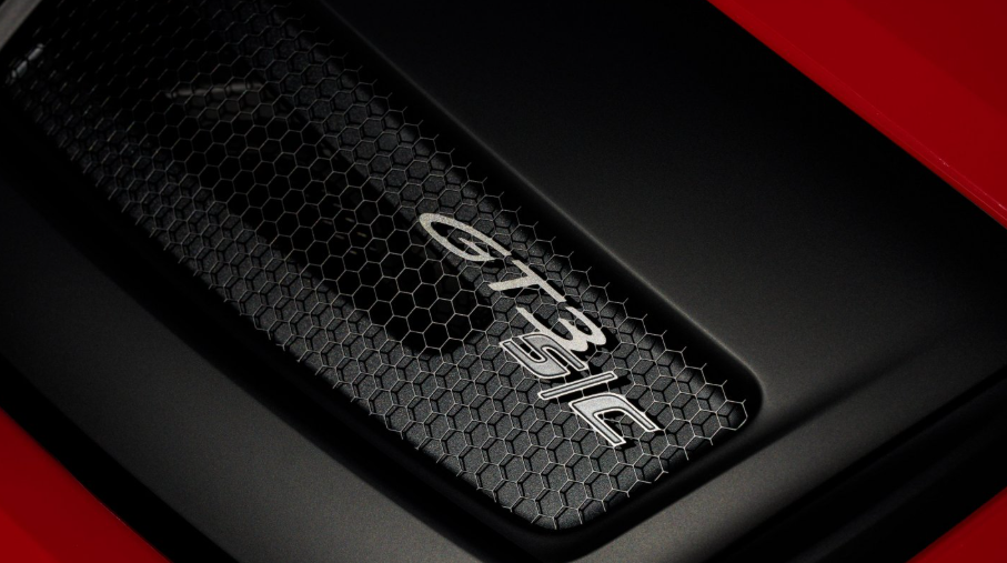 Rear deck lid decal image of the newly released Porsche GT3 S/C in guards red