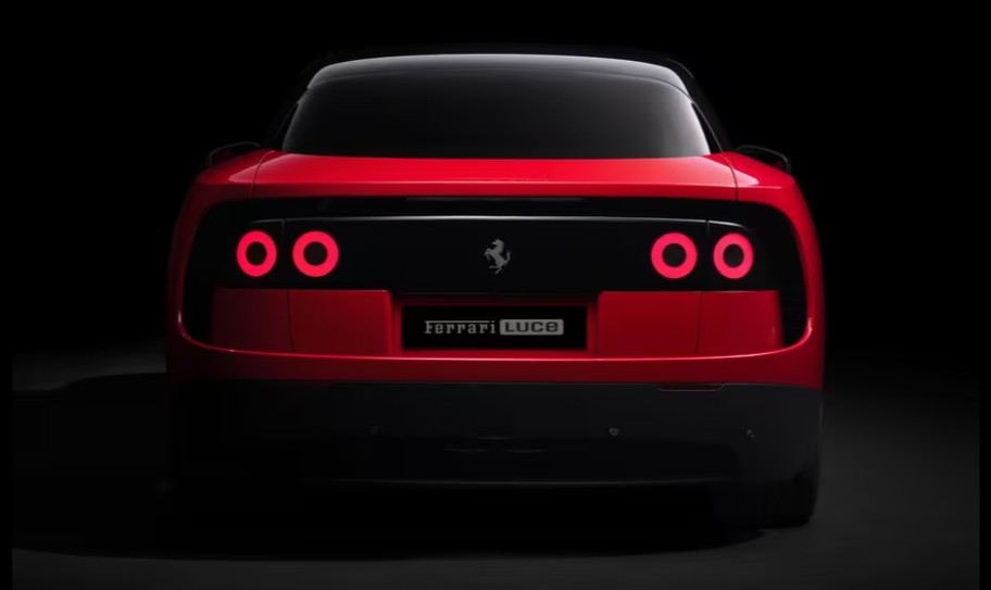 Red Ferrari Luce rear shot images