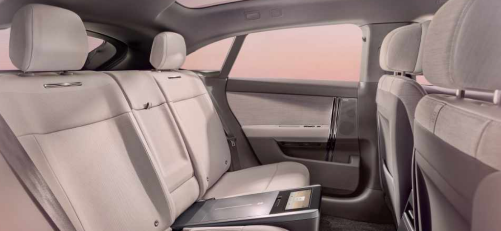 Teaser images of the all new Range Rover GT Rear Passenger Compartment Luxury