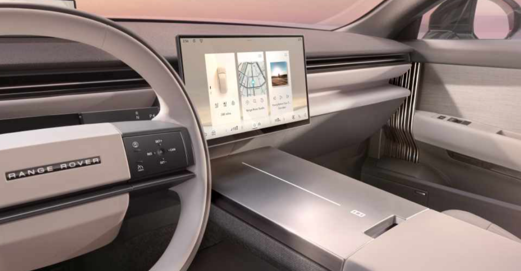 Teaser images of the all new Range Rover GT Console binacle