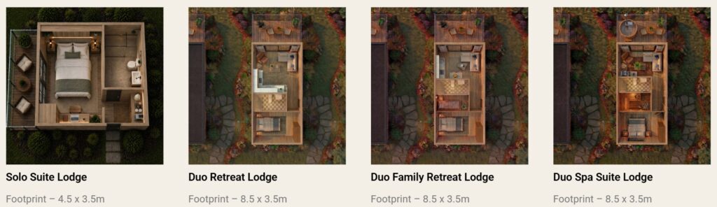 the 4 current plans views of lodge design
